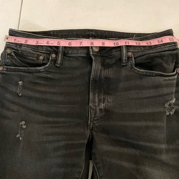 American Eagle Slim Fit Airflex+ Denim Jeans Distressed Black Men’s Size 30x32 - Picture 10 of 16